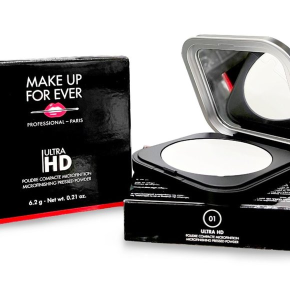 NIB ✅ Make Up For Ever #01 TRANSLUCENT Ultra HD Microfinishing Pressed Powder - Picture 3 of 13